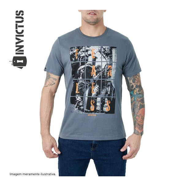 Camiseta Invictus Concept Fearless Cinza