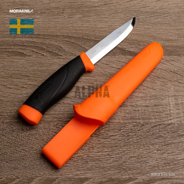 Faca Morakniv Companion Heavy Duty Carbono Laranja