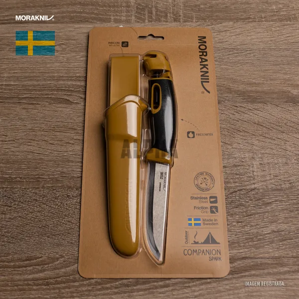 Faca Morakniv Companion Spark Inox Amarelo