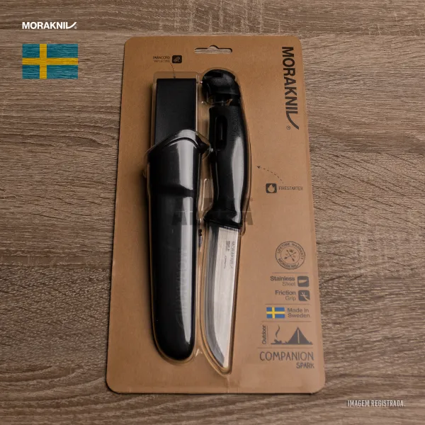 Faca Morakniv Companion Spark Inox Cabo Preto